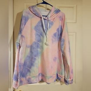 NWOT pastel tie dyed hoodie
